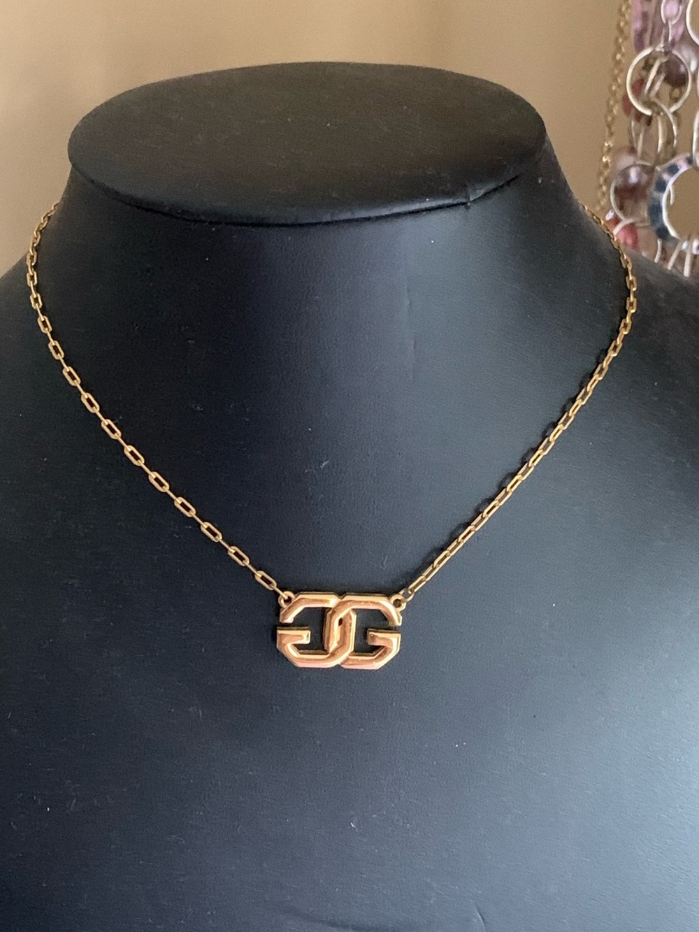 Givenchy Gold Double-G Interlocking Logo Necklace